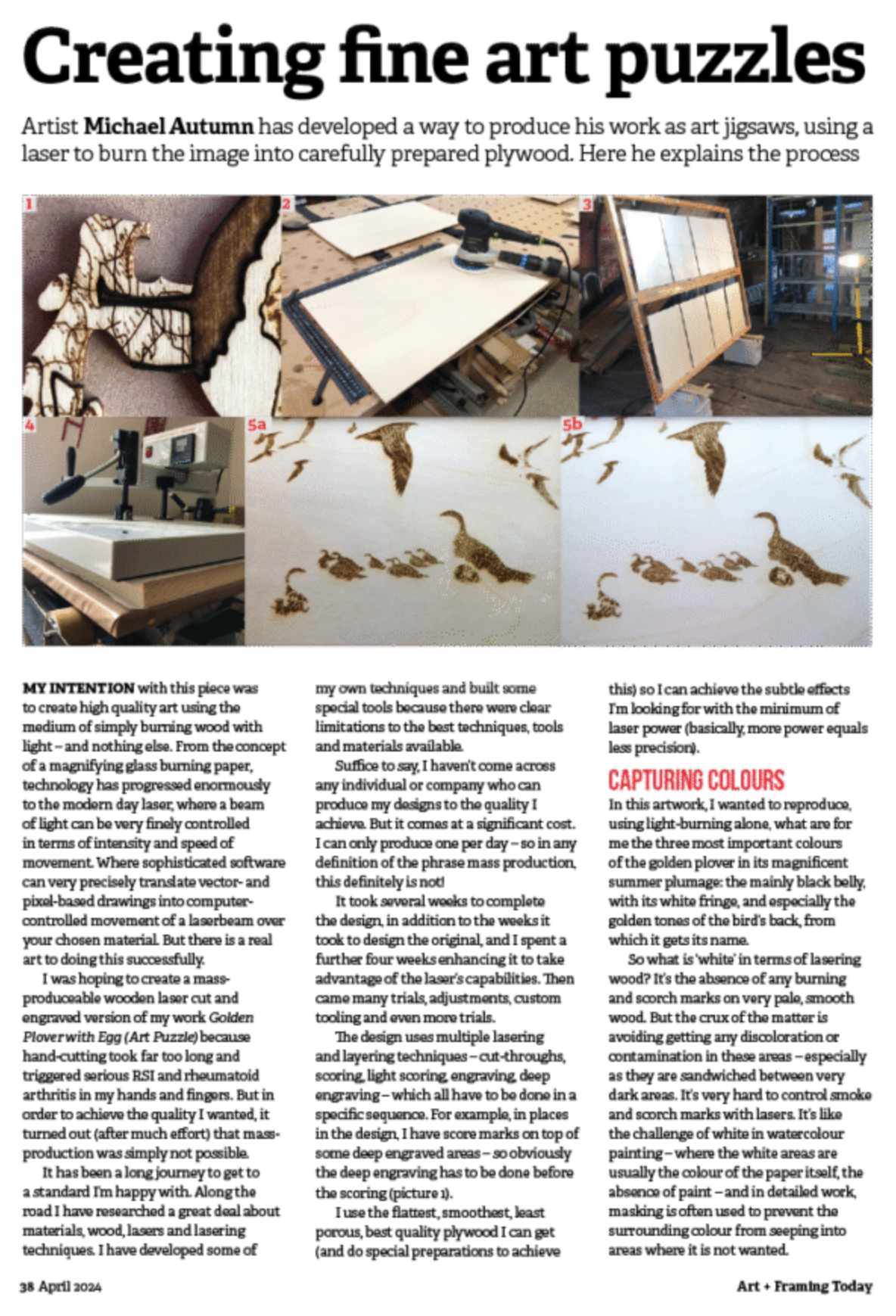 Article published in April 2024 issue of Art + Framing Today magazine