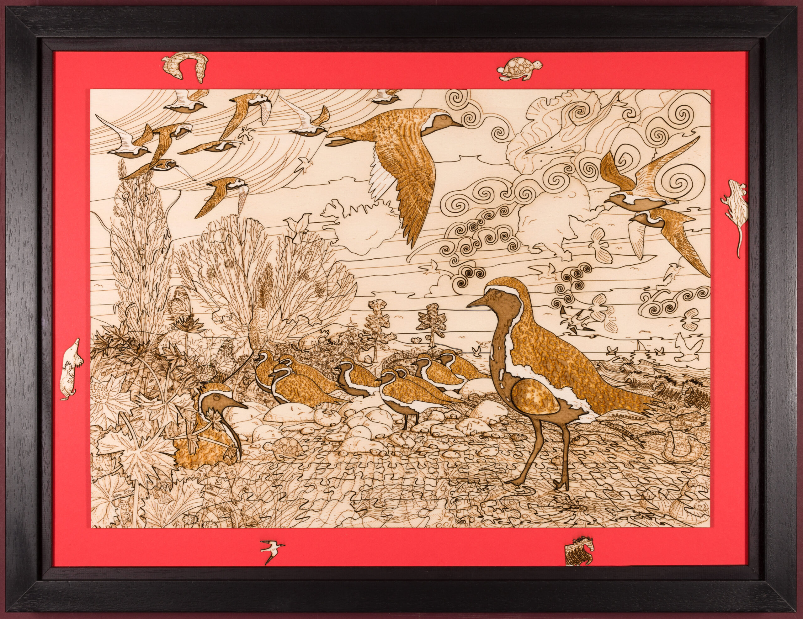 Golden Plover with Egg (Art Puzzle) – Laser