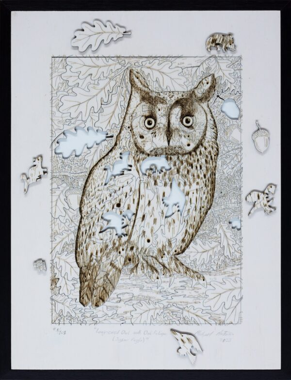Long-eared Owl with Oak Foliage (Art Puzzle) (156 pieces) - Limited Edition of 101