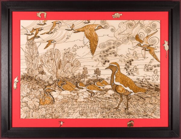 Golden Plover with Egg (Art Puzzle) - Laser - Unlimited Edition