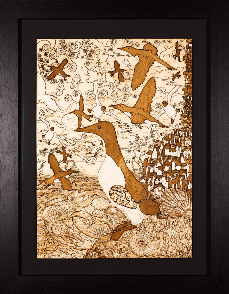 Guillemot with Egg (Art Puzzle) - Laser - Limited Edition of 101