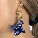 Art Costume Jewellery - "Long-eared Owl (You are What You Eat)" - Hand-painted Stained Glass - piece #33