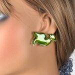 Art Costume Jewellery - "Long-eared Owl (You are What You Eat)" - Hand-painted Stained Glass - piece #40
