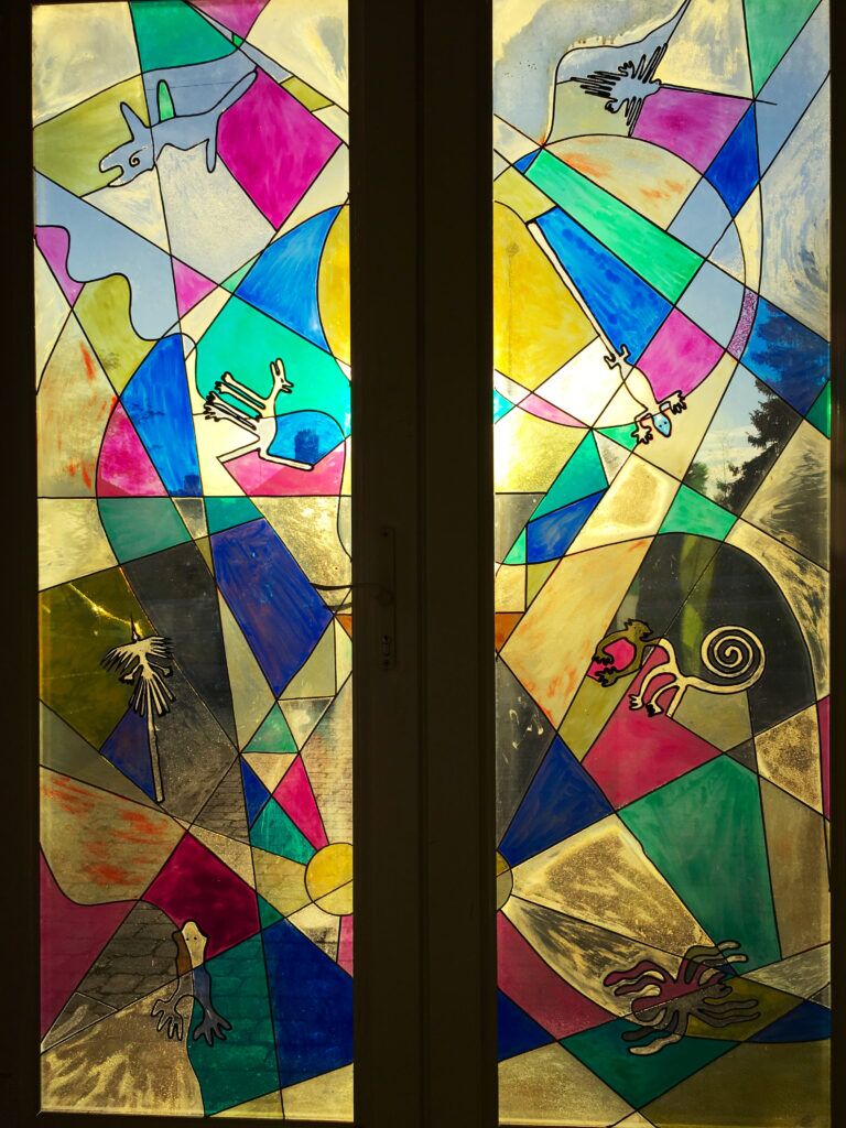 Original stained glass design for my Cambridge house double front door.