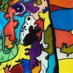 Rabbits in landscape detail